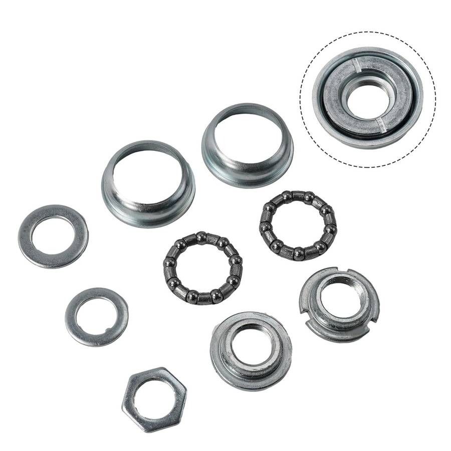 Bike Bicycle Bottom Bracket BB Cup Bearing Set For Large Shell 1 Piece Crank