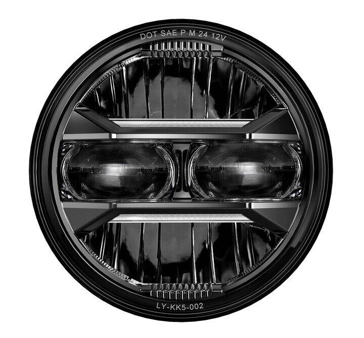 2024 Newest Black 5-3/4" For Harley Sportster XL 883 1200 Dyna LED Headlight