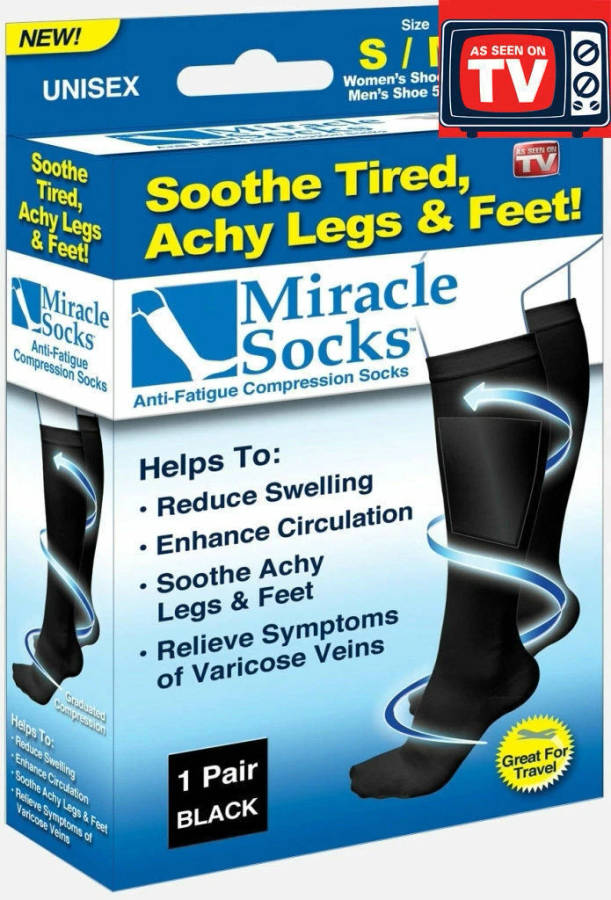Miracle Socks Anti-Fatigue Compression Socks - Pack of 3