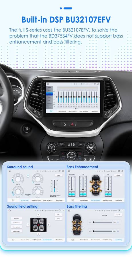 10" Android 13 Carplay Stereo GPS For Jeep Cherokee 2013-2018 DSP Radio 8+128GB