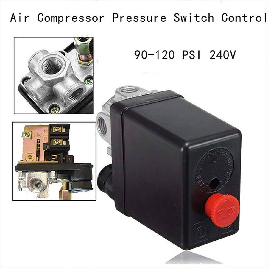 Air Compressor Pressure Switch Control Valve/Replacement Parts 90-120 PSI 240V