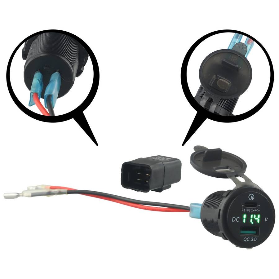 Motorcycle Fast Charger Relay Accessories 10-15V DC,Back For Versys1000