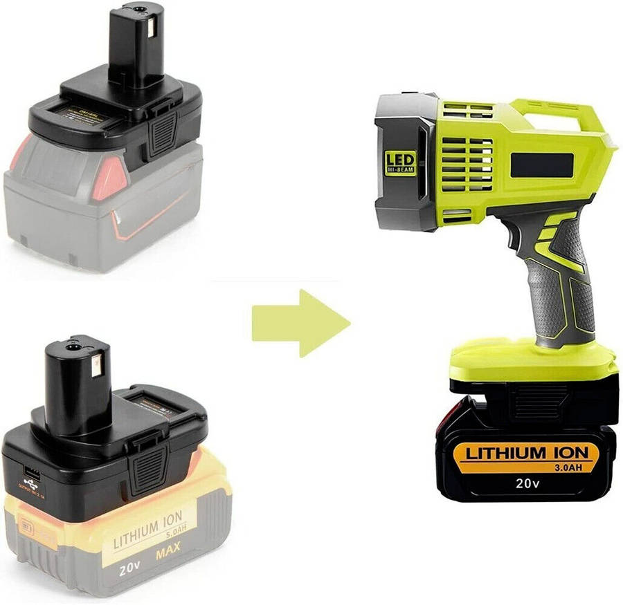 Converter For Dewalt Battery Adapter For Milwaukee 18V To For Ryobi 18V DM18RL