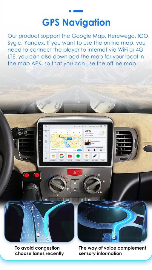For Lancia Ypsilon 2006-2011 Android13 Car Stereo Radio Carplay GPS Headunit RDS