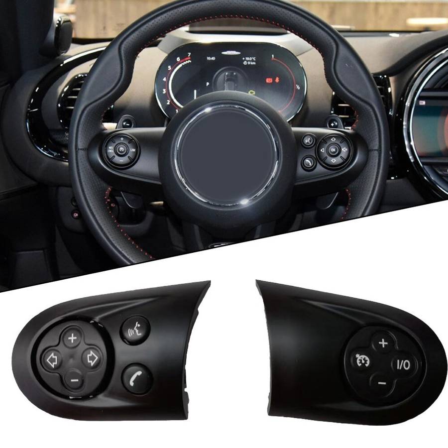 1 Pair Steering Wheel Control Switch Cover For MINI For Cooper R55 R56 R60 07-14