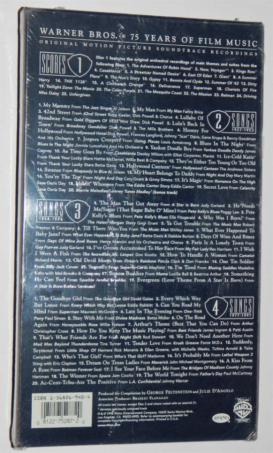 Warner Bros. ' 75 Years Entertaining the World: Film Music - 4 CD Presentation Set