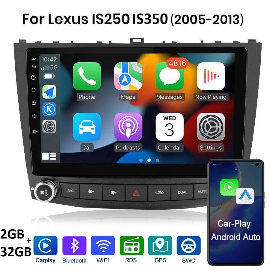 CarPlay 10.1" For Lexus IS250 IS350 2006-2012 Android 13 Car Stereo Radio Player