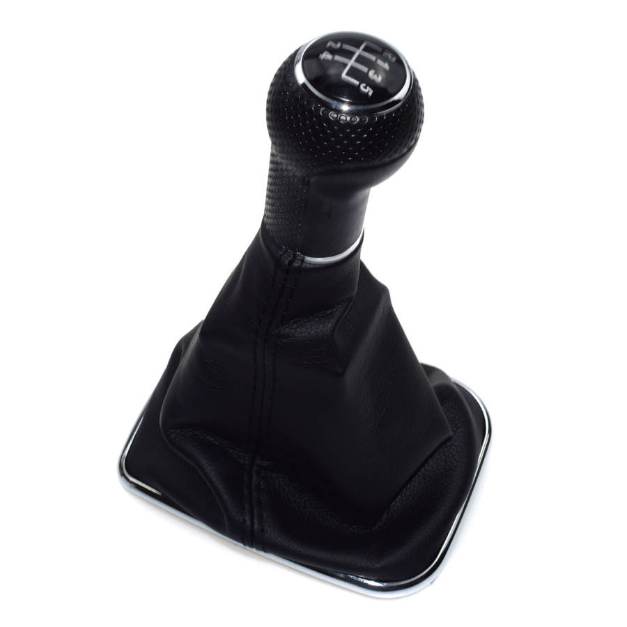 PU Leather 5 Speed Gear Stick Shift Gaiter Boot Lever Knob for VW Jetta 02-12