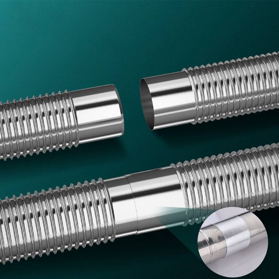 Adjustable Stainless Steel Flue Pipe For Interior Water Heaters 50mm Bend