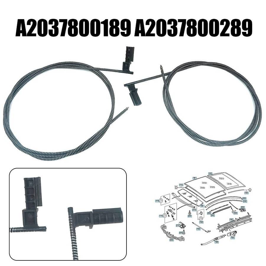 Premium Front Sunroof Cable Set For Mercedes C W203 Coupe Improved Heat Sink