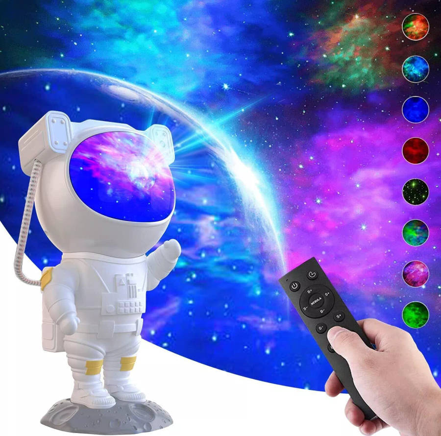 Night Light Projector Lamp Starry Galaxy Space Nebula Star Astronaut LED Remote