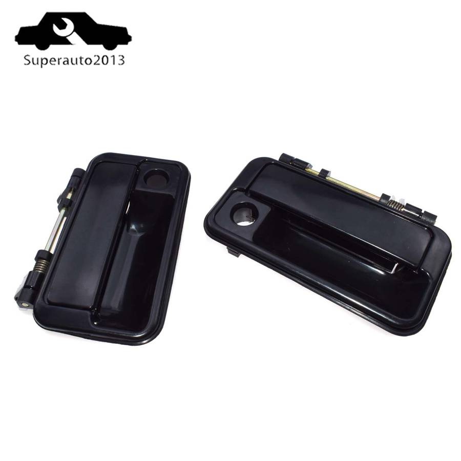 Pair Outside Door Handle Front Left & Right Black For Suzuki Swift Geo Metro New