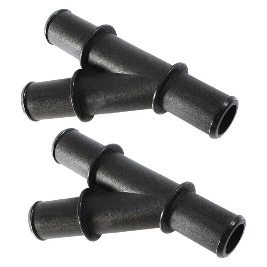2x 3/4" x 3/4" x 3/4" Y Heater 3 Way Water Hose Pipe Fitting Barb Connector New