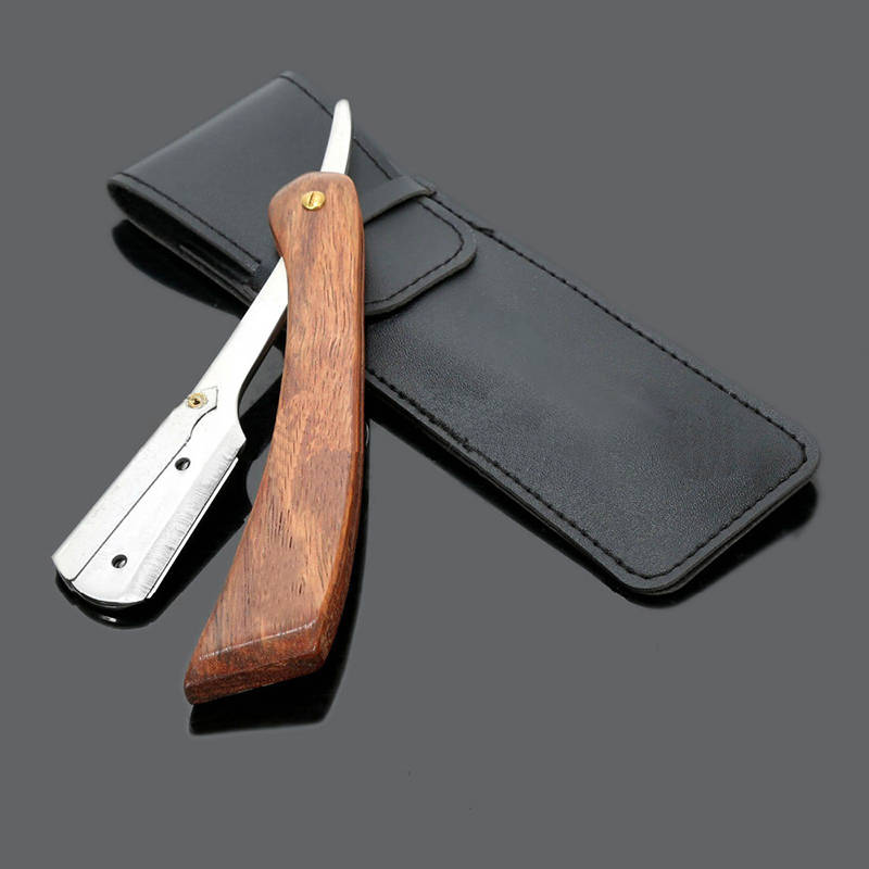 Rosewood Handle Straight Edge Barber Razor