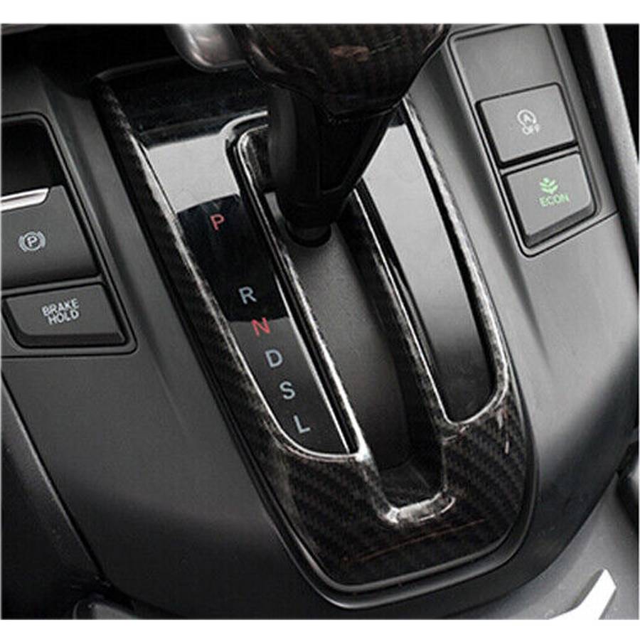 Fit For Honda CRV CR-V 17-21 Carbon Fiber Grain Gear Shift Panel Cover Trim New
