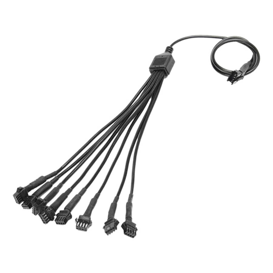RGB Splitter Cable 1 Female to 8 Female 4 Pin Extension Connector 8 way