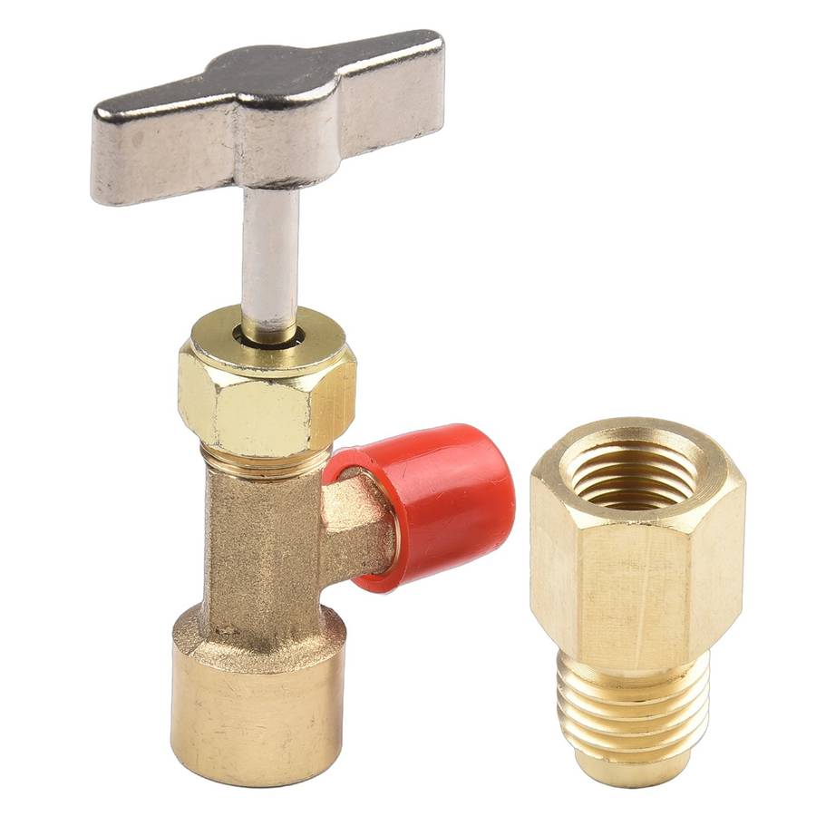 R134a A/C Can Tap With Tank Adapter For 1/4\\ And 1/2\\ AC Charging Hoses