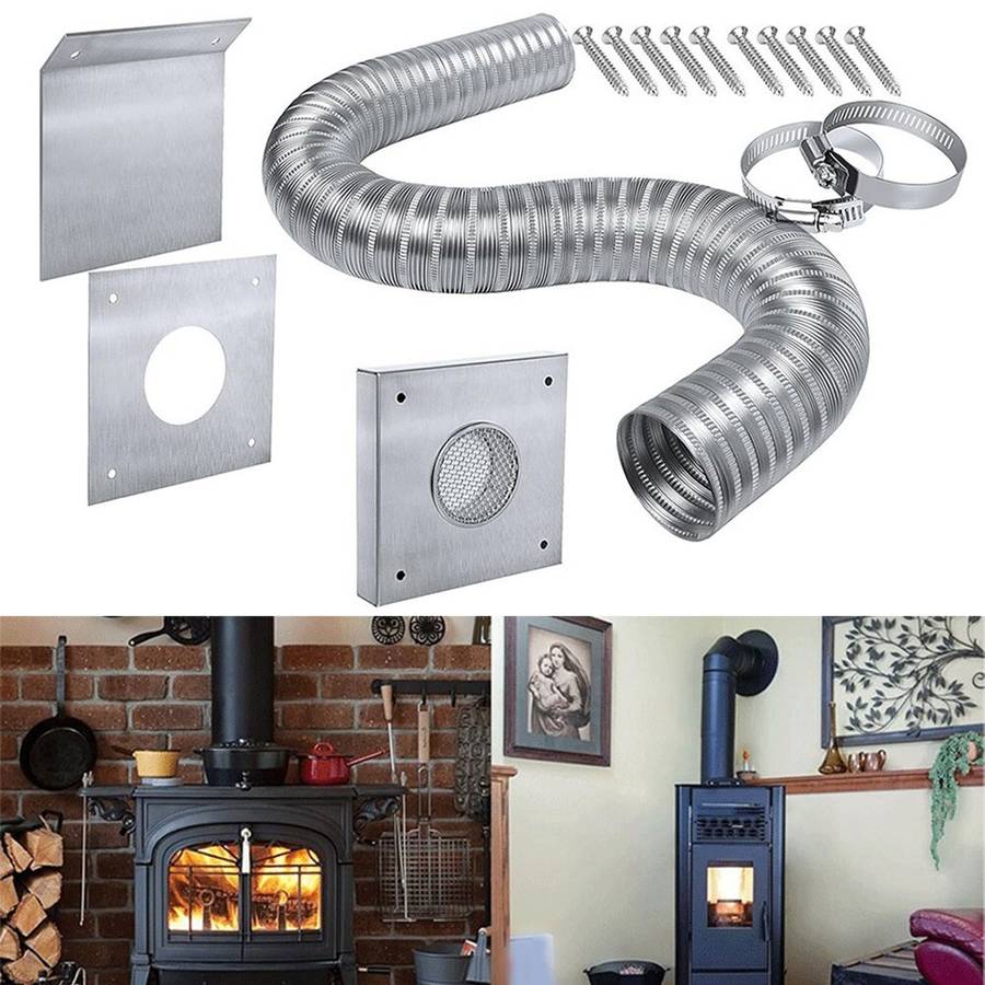 Sleek Design 2 Inch Diameter Pellet Stove Fresh Air Intake Hose Assembly