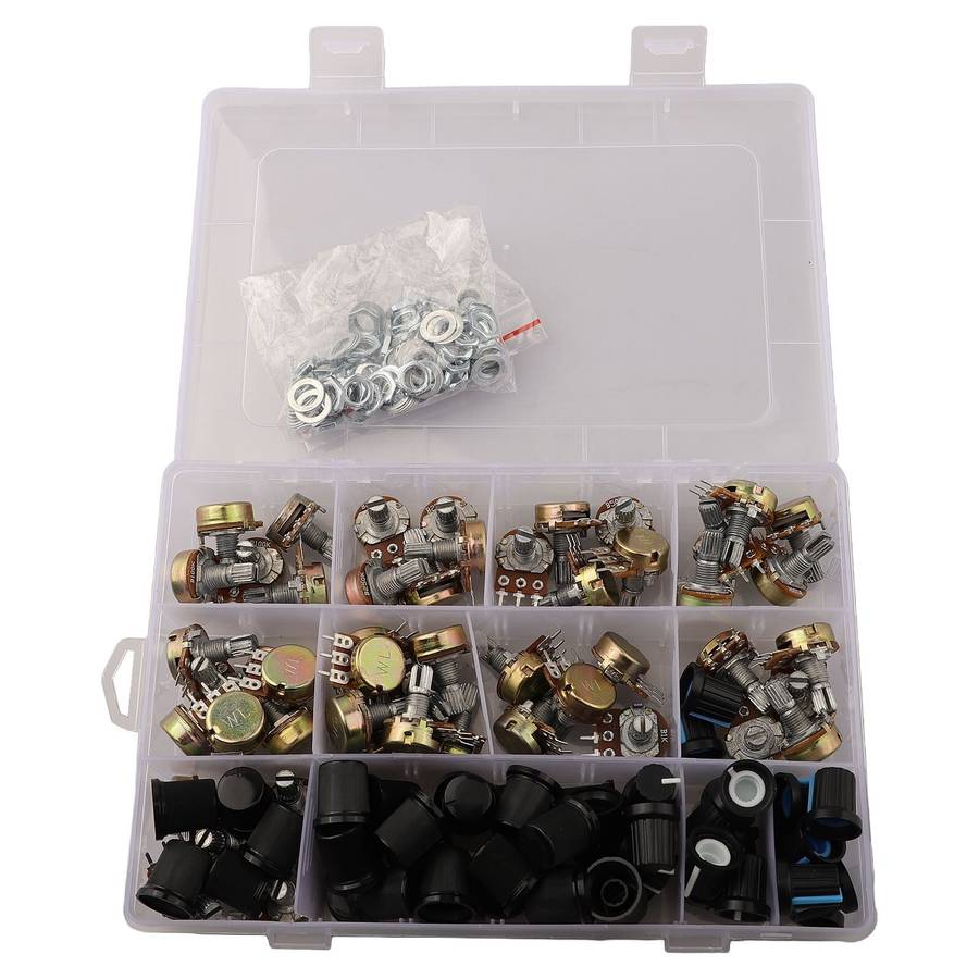 Convenient 100PCS Rotary Potentiometer Kit For Personal For Audio Equipment