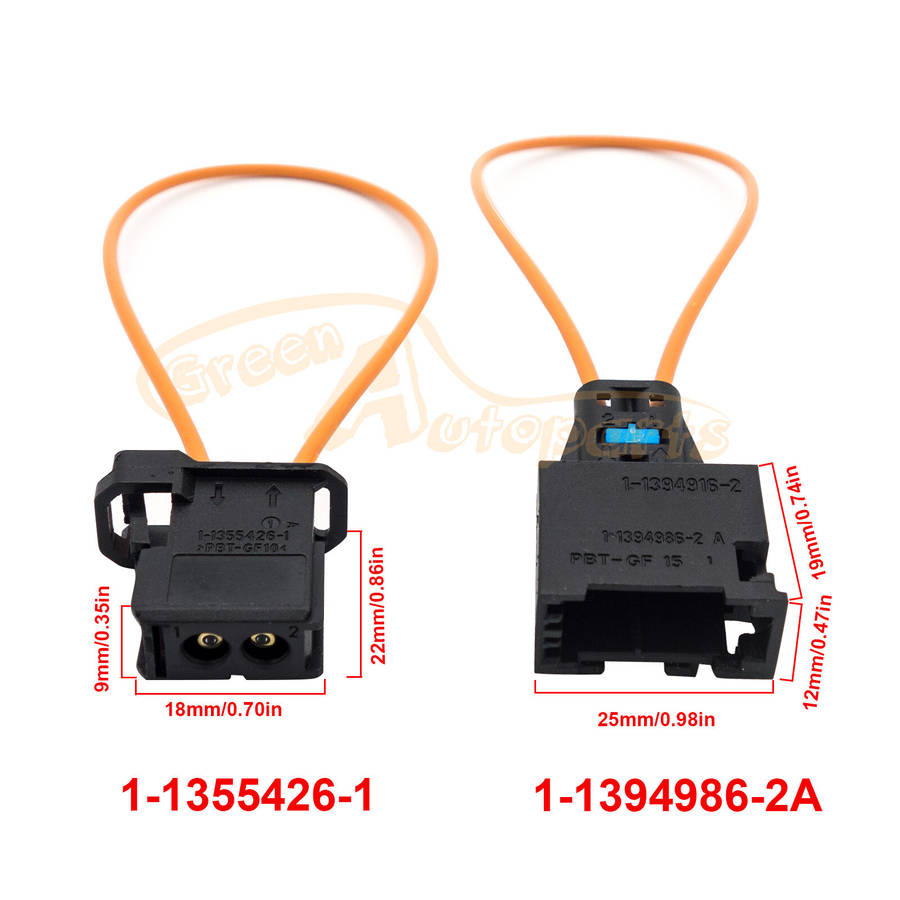 Fiber Optic Bypass Loop, Male and  Female Plugs - Vehicle MOST Fault Diagnostic Kit