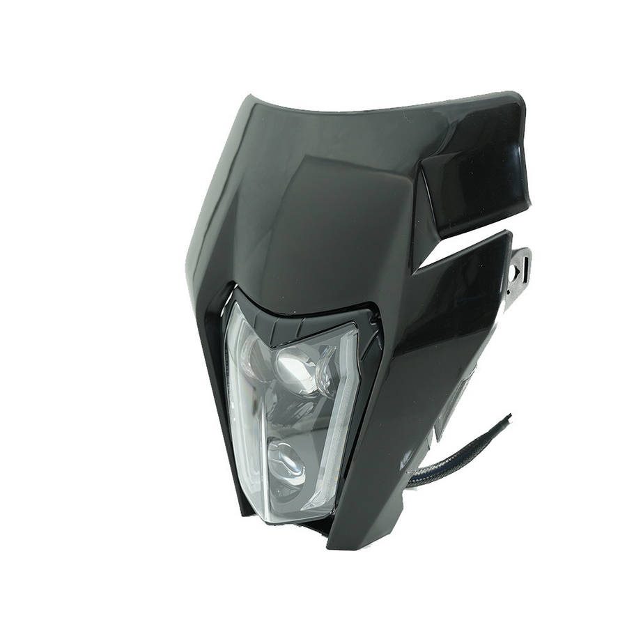 LED Headlight +mask For Kawasaki KX450F KLX110 Yamaha WR450R WR250X TTR225 YZ F