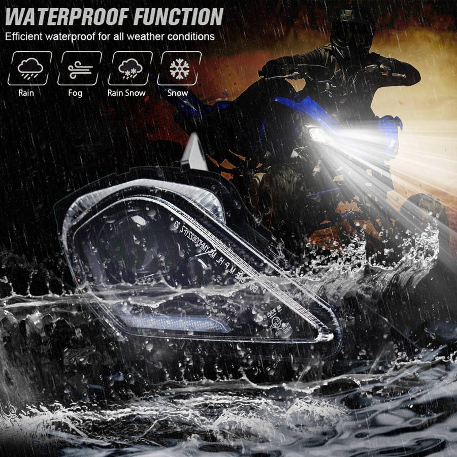 LED Headlights Set Head Lamps For 2006-2025 YAMAHA YFZ 450 RAPTOR 350 700 700R