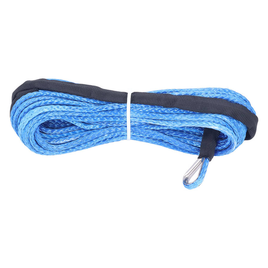 Car Auto Trailer Winch Rope 6mmx15m/ 1/4inx50ft Nylon Blue WearResistant Part