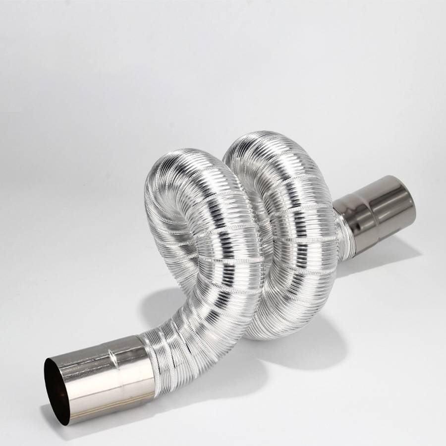 Adjustable Stainless Steel Flue Pipe For Interior Water Heaters 50mm Bend