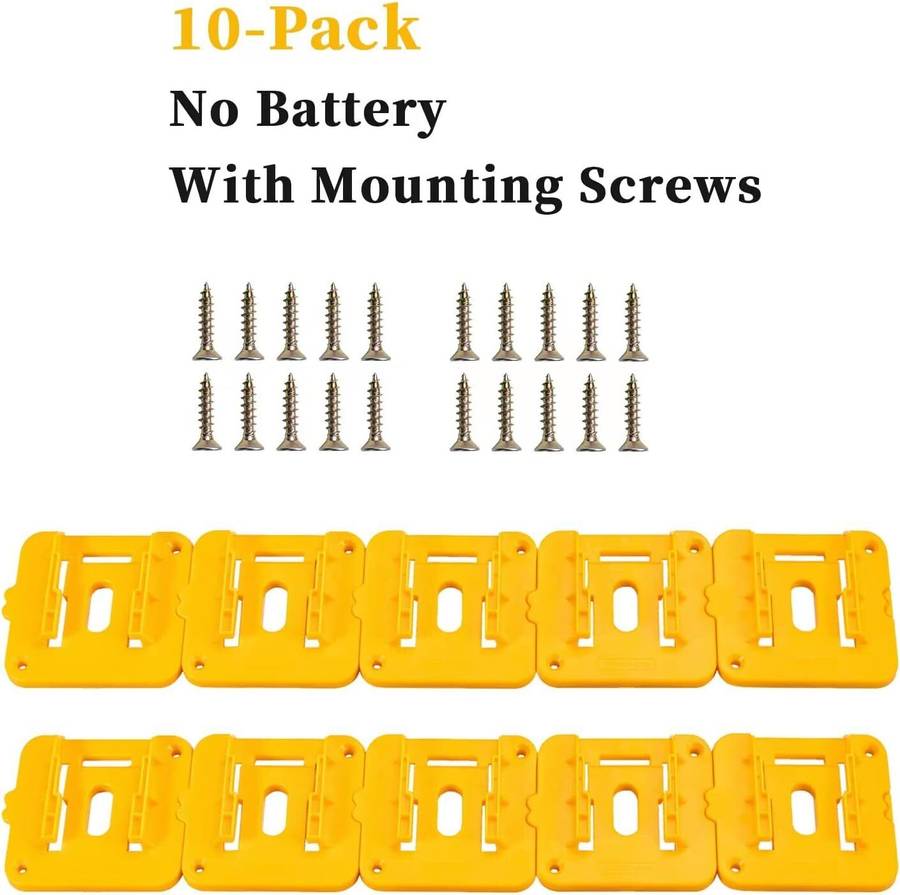 10PCS Battery Mount Holder for Dewalt 20V 60V Battery Dock Fit for DCB200 DCB203