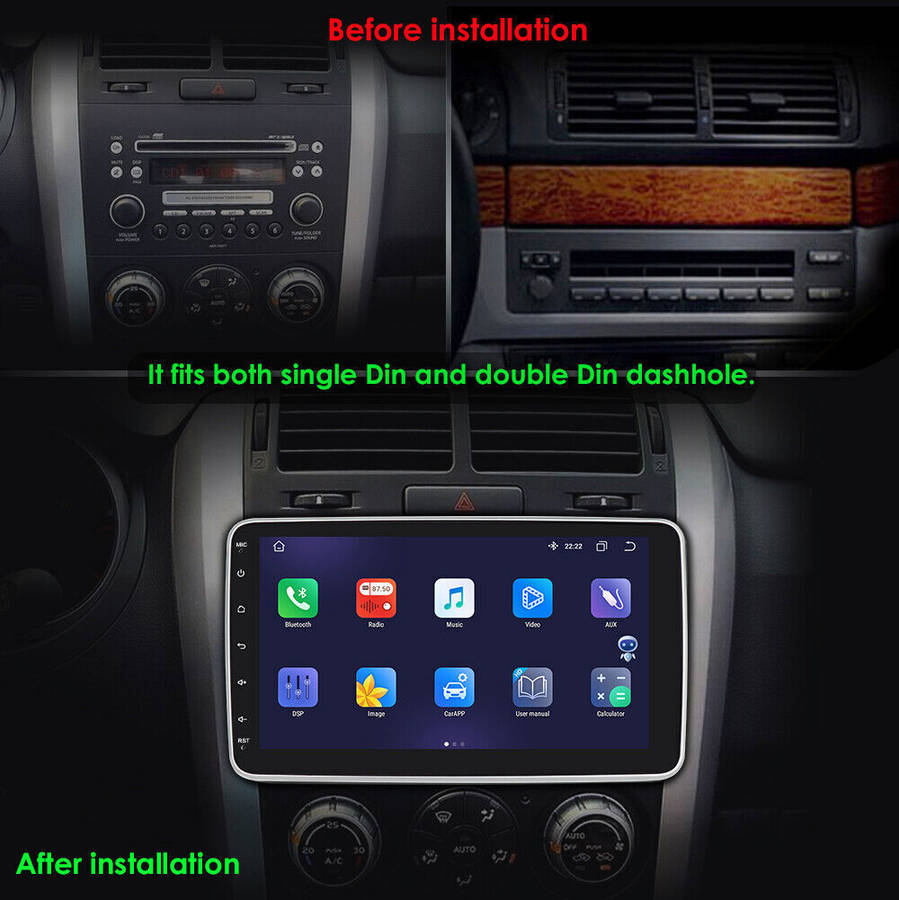 8Core Android 12 9'' Car Stereo GPS Navi Headunit CarPlay Radio WiFi DSP 4G+32GB