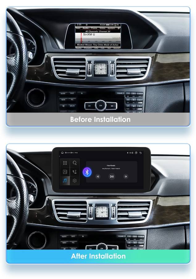 Android 13 CarPlay Radio GPS for Mercedes Benz E-Class W212 S212 E300 E350 4Core