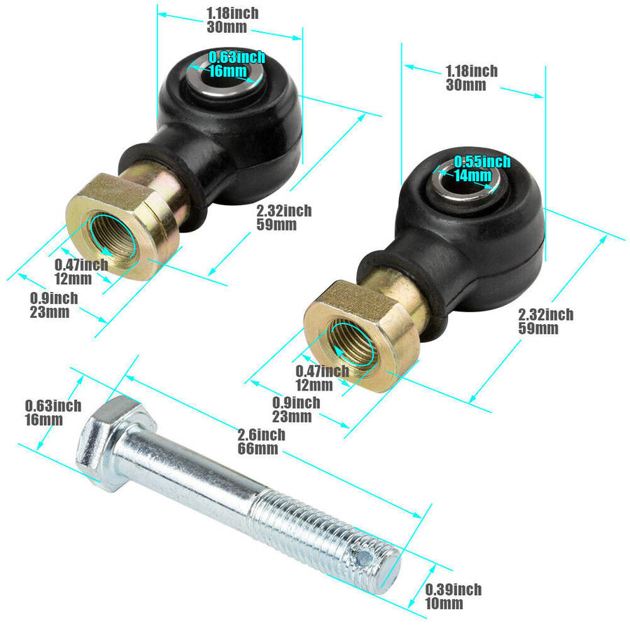 Tie Rod End Kit For Polaris Ranger 500 800 XP 900 Crew RZR 570 51-1030 7061138