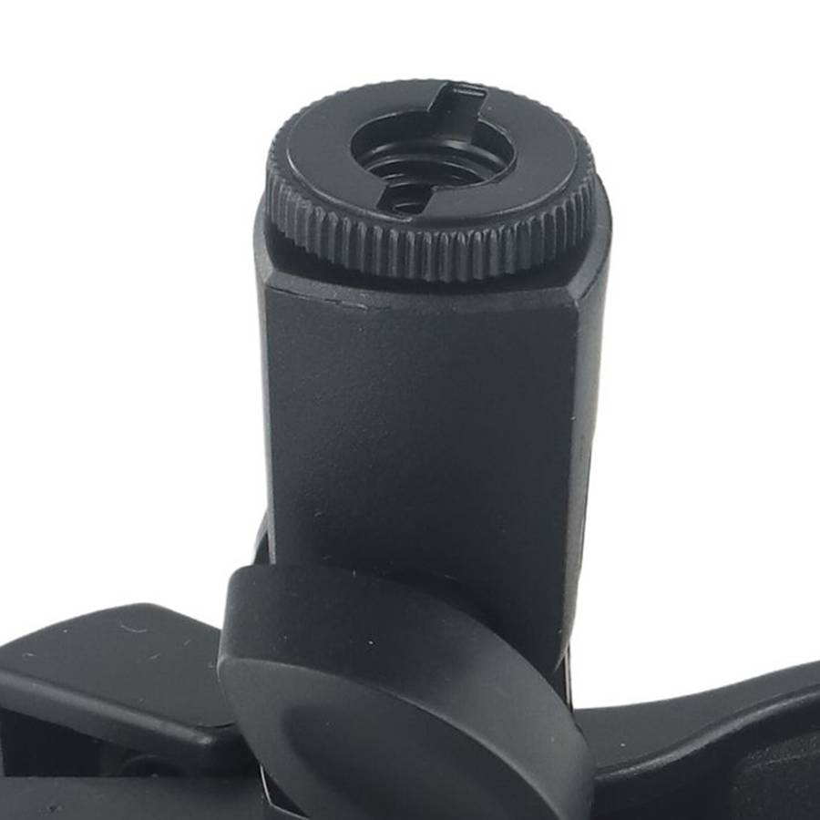 Large Microphone-Clip Clamp Holder With 3/8 Adapter For 3.2-6.8CM Mic