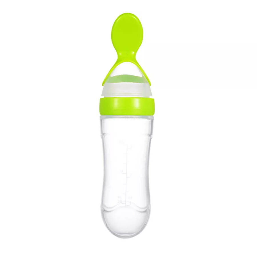 Baby Silicone Squeeze Feeding Bottle
