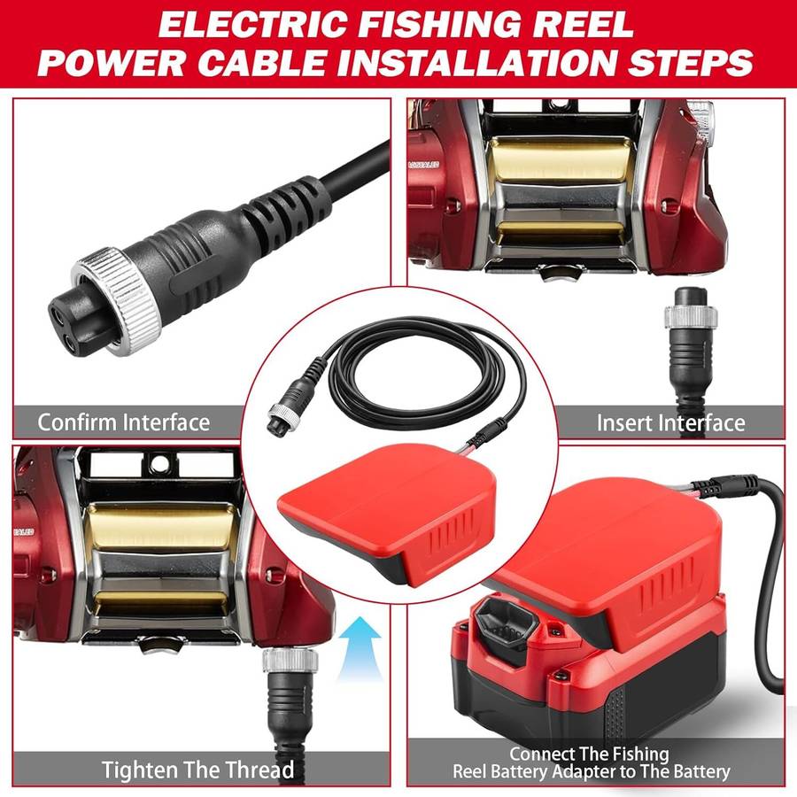 Electric Fishing Reel Batterty Adapter for Craftsman 20V Work for Shimano 14.4V