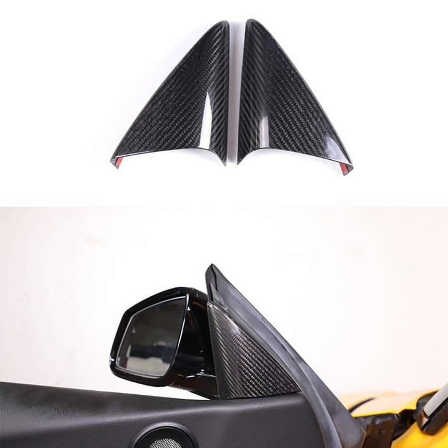 Real Carbon Fiber Interior A-pillar Panel Trim Cover For Supra A90 2019-2022