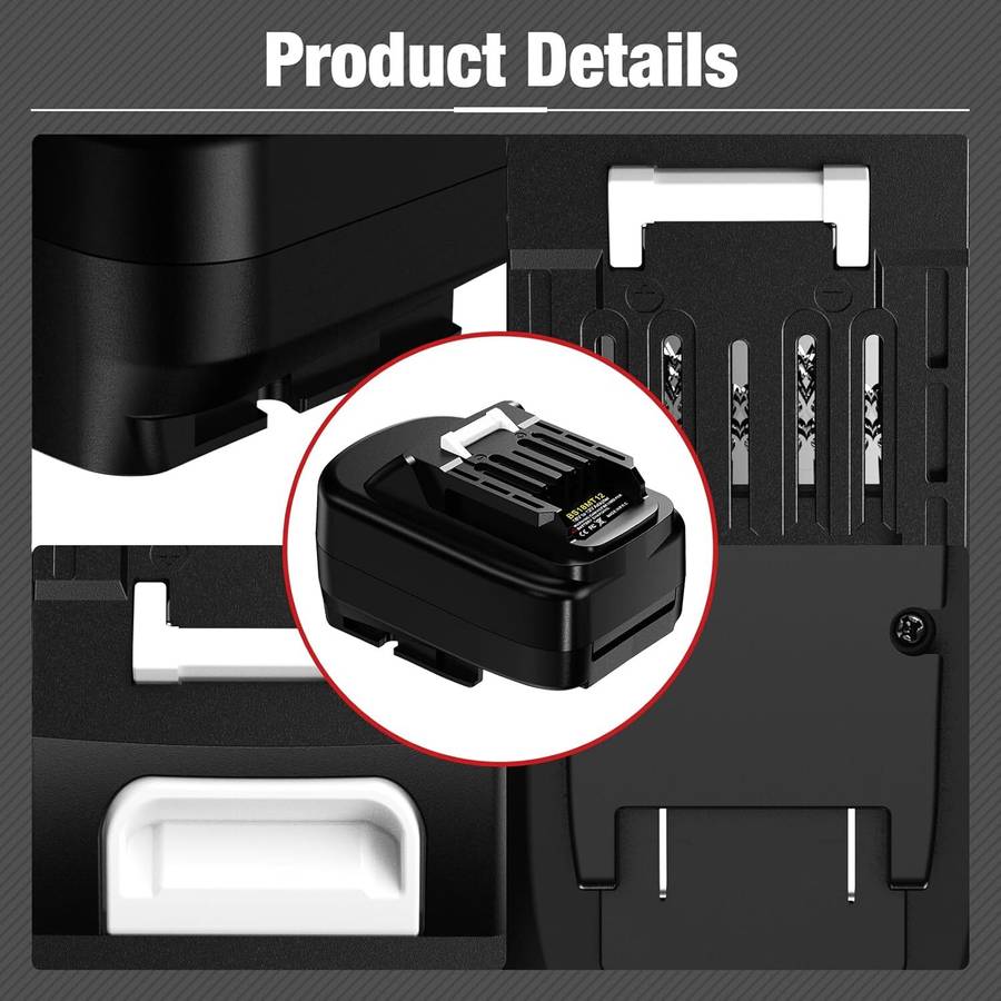 Adapter for Bosch 18V PBA Li-ion Battery Converter to for Makita 12V Power tools