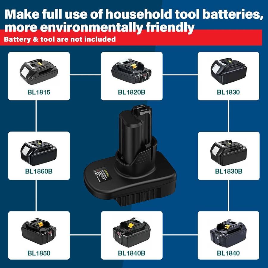 Adapter for Makita 18V Li-ion Battery Converter to for Bosch 12V Power tools