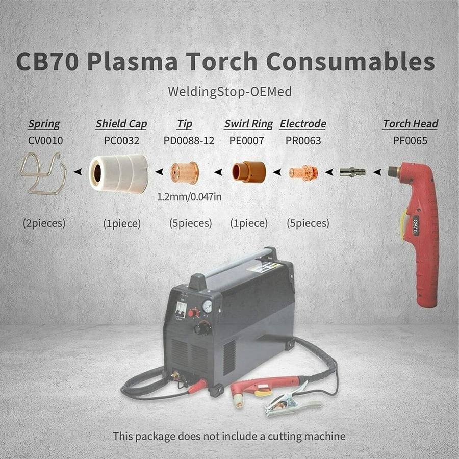 Plasma Kit For Eastwood Versa Cut 60/CB70 Torch-Tip 1.2mm??0.047-E