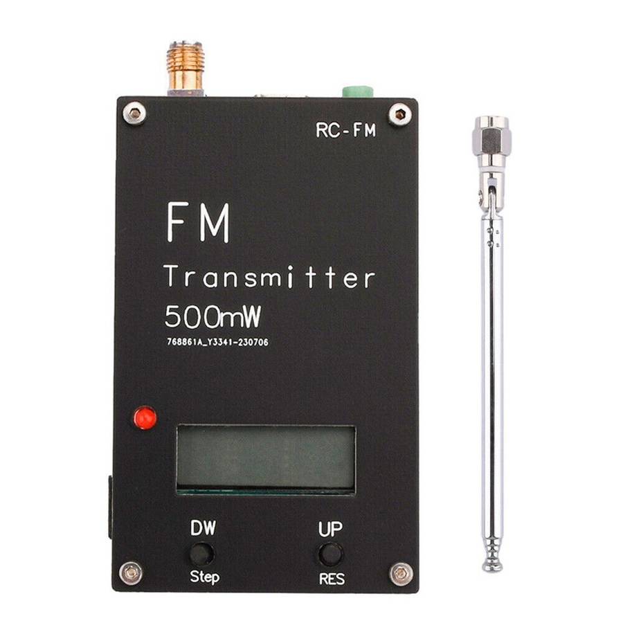FM Stereo Transmitter With Adjustable Frequency For Devices