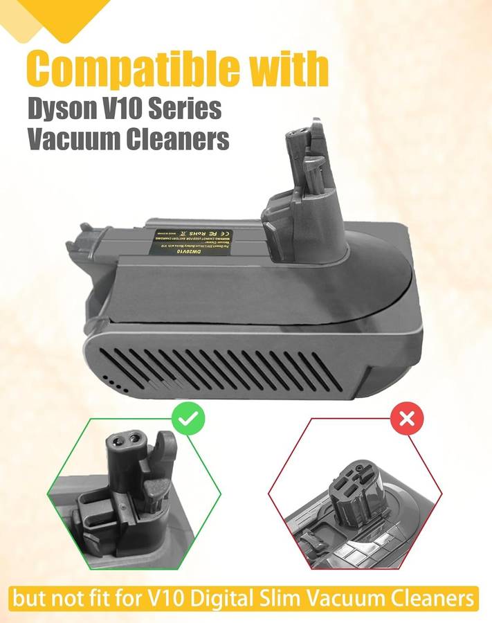 Adapter for Dewalt 20V Li-ion Battery Convert to for Dyson V10 Vacuum Cleaner