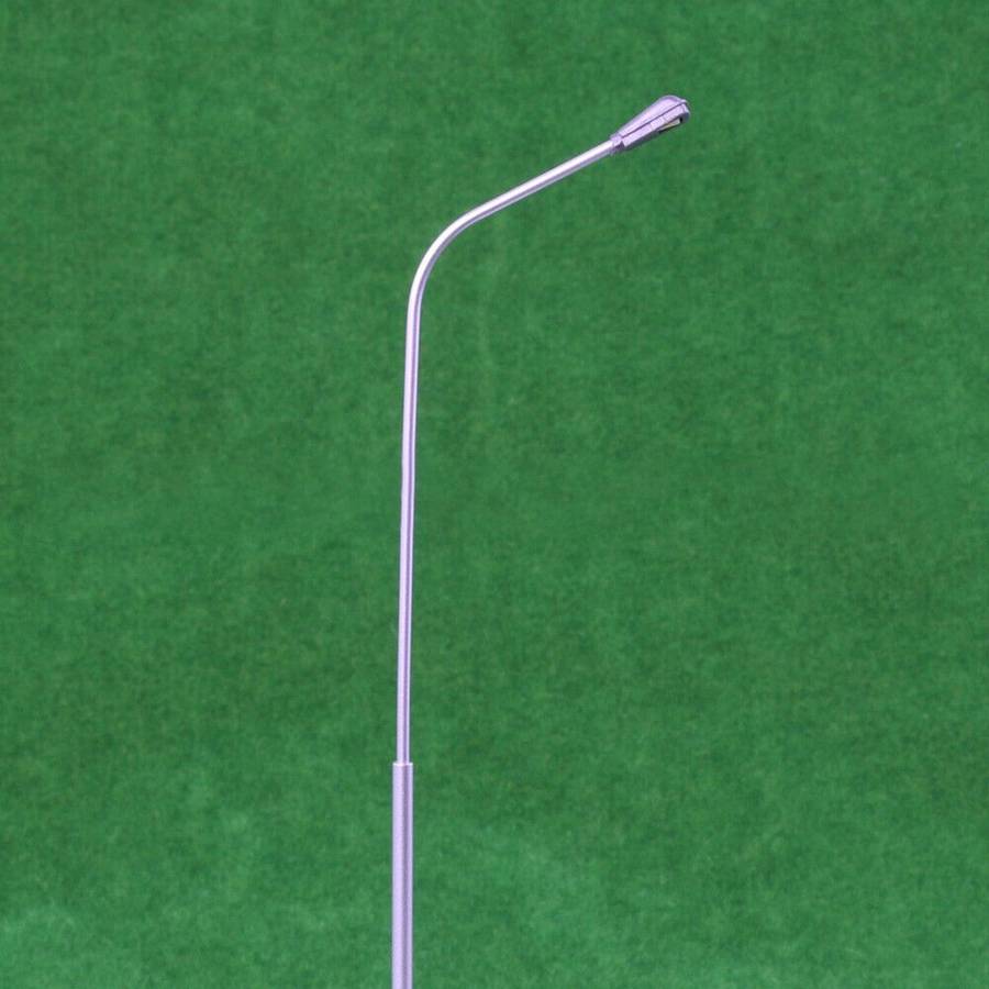 10X O Scale Model Trains Metal Light Poles Wired LED Lighted Street Lamps