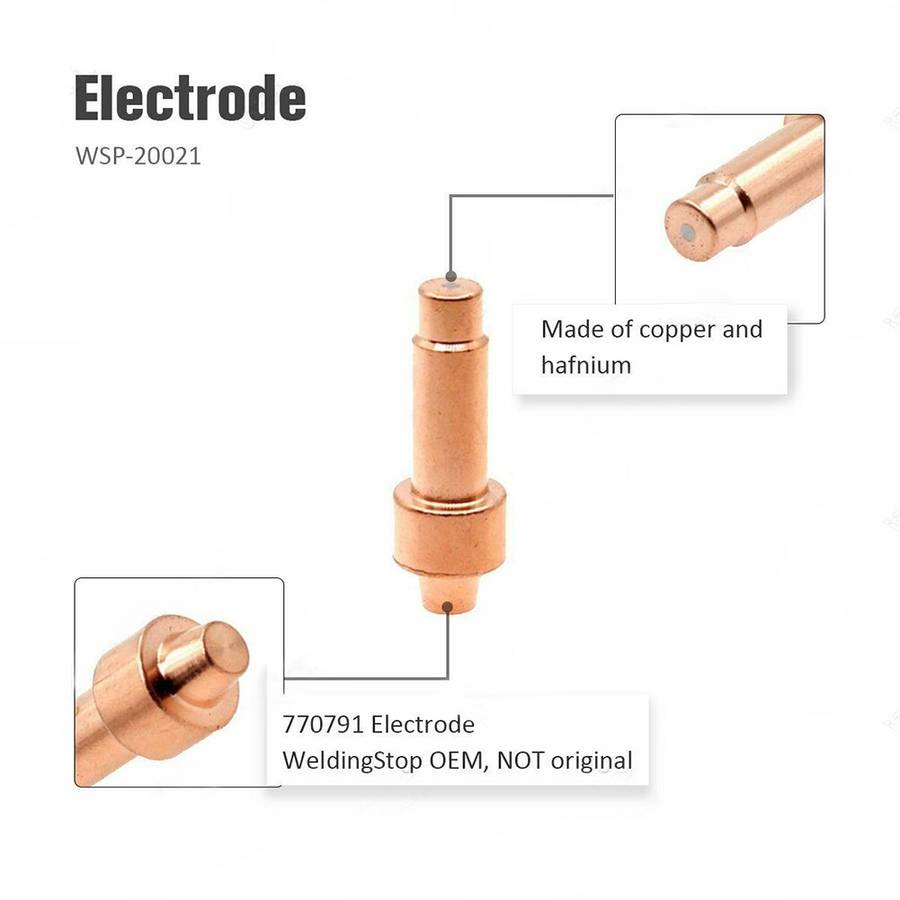 10 X Plasma Electrode Tips 40A For Hobart 40i,XT12R,XT30R,XT40R/770791/770797