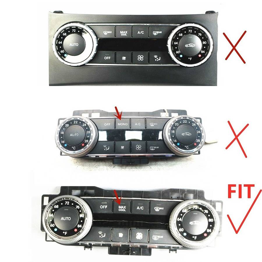 LHD A/C Climate Control Switch Button For Mercedes C GLK C204 W204 D Type