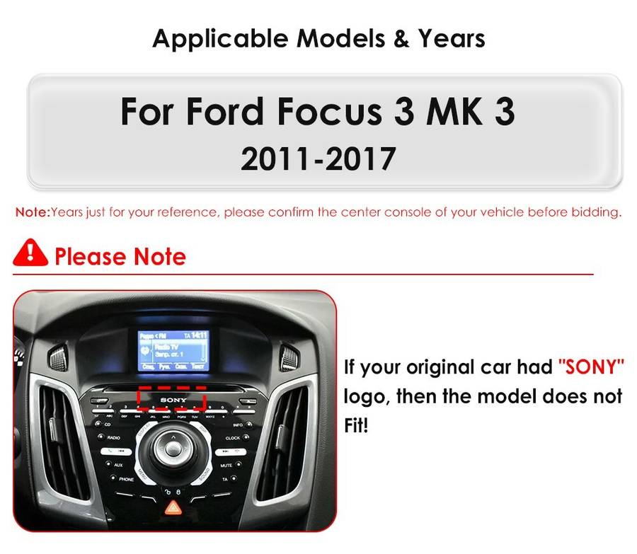 For 2011-2017 Ford Focus 9"Android 12 Car Stereo Radio GPS WiFi Apple CarPlay FM