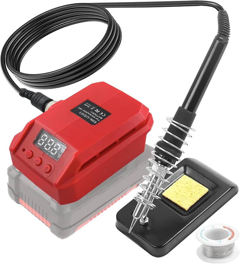 Cordless 60W Electric Cordless Soldering Iron LCD Welding Tool For Einhell 18V
