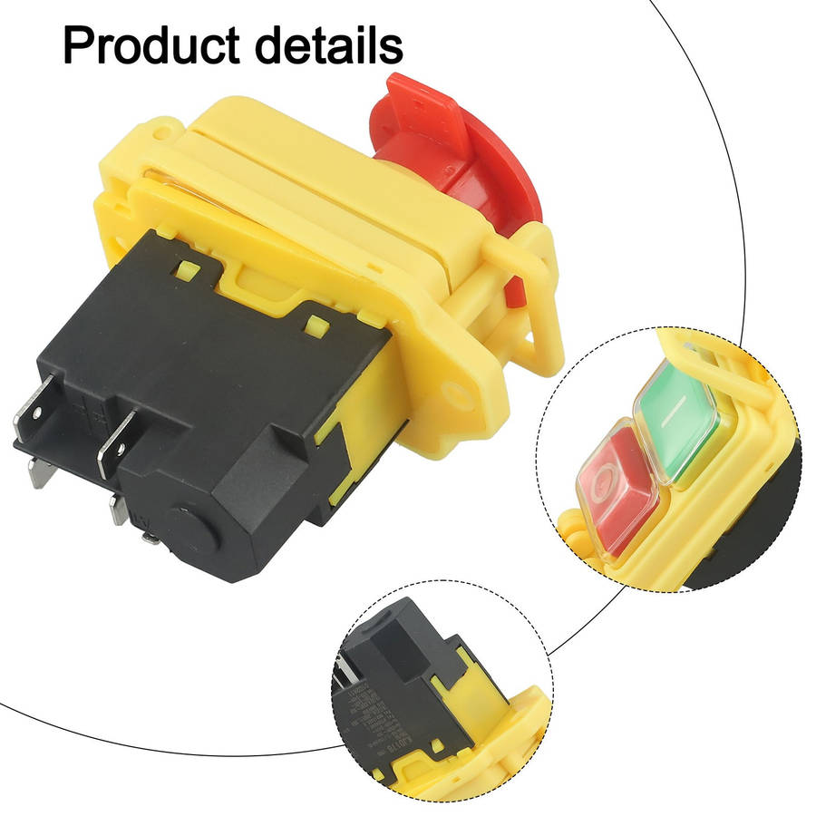 5Pin Electromagnetic Pushbutton Switch KJD17B For Safe Lathe Operation