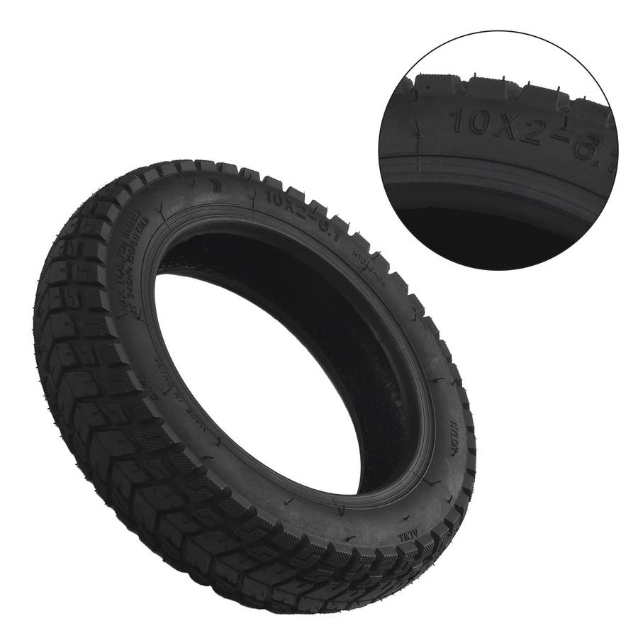 10 Inch 10x2-6.1 Tubeless Tyre Thickened Off-Road Tire Electric Scooter Refit
