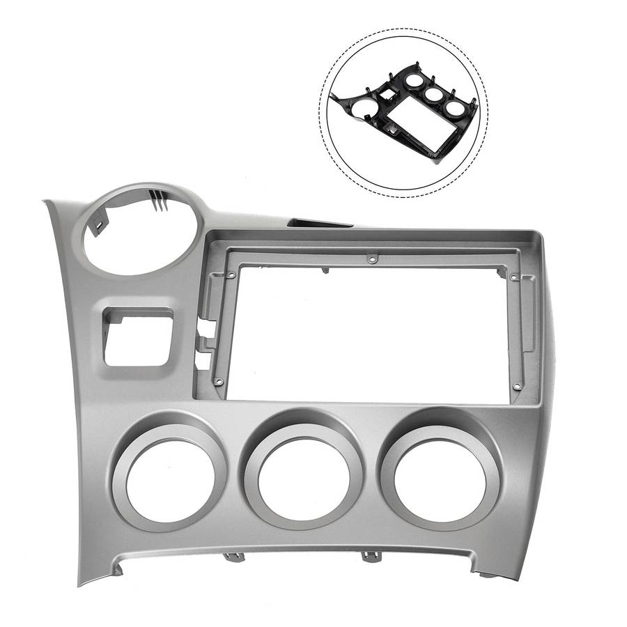 9-inch Car-Radio Stereo Fascia Frame Panel,Silver For Toyota For MATRIX 2009-14
