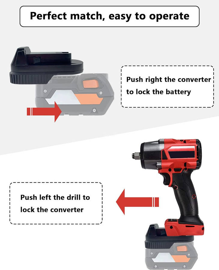 Battery Adapter for Ridgid for AEG 18V Li-ion to for Milwaukee 18V Power Tool